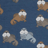 ORGANIC JERSEY WALRUS DARK BLUE