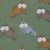 ORGANIC JERSEY WALRUS GREEN