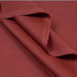 LINEN COTTON BRICK RED