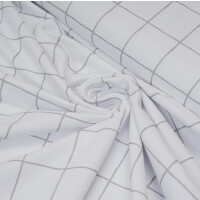 ORGANIC FRENCH TERRY GRID WHITE/GREY