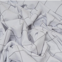 ORGANIC FRENCH TERRY GRID WHITE/GREY