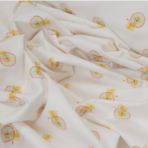 ORGANIC POPLIN LITTLE LION OFFWHITE