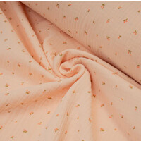 ORGANIC DOUBLE GAUZE CHERRIES LIGHT SALMON