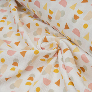 ORGANIC DOUBLE GAUZE SHAPES ECRU