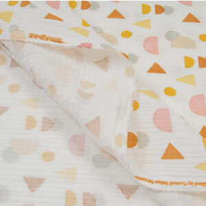 ORGANIC DOUBLE GAUZE SHAPES ECRU