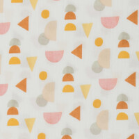 ORGANIC DOUBLE GAUZE SHAPES ECRU