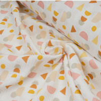 ORGANIC DOUBLE GAUZE SHAPES ECRU