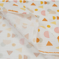 ORGANIC DOUBLE GAUZE SHAPES ECRU