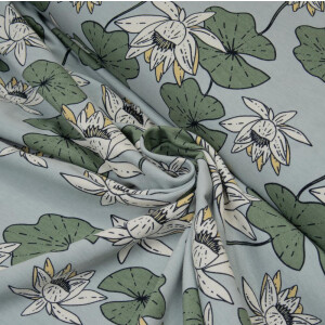 ORGANIC JERSEY WATER LILIES SAGE