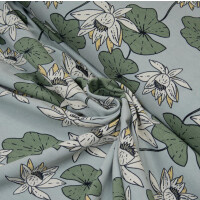 ORGANIC JERSEY WATER LILIES SAGE