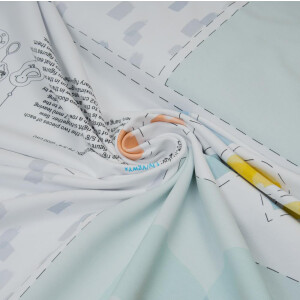 FRENCH TERRY PANEL FLY & SWIM WITH ME CUSHION AND MOBILE