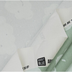 FRENCH TERRY HAPPY WHEN IT RAINS BLUE HAZE