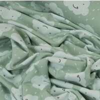 FRENCH TERRY HAPPY WHEN IT RAINS BLUE HAZE