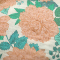 DOUBLE GAUZE PEONIES SEA SALT