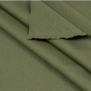 ORGANIC 2X2 RIBBING OLIVE GREEN