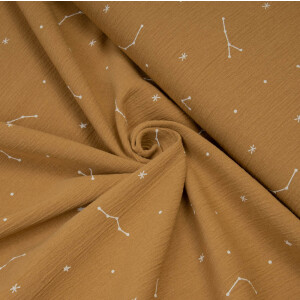 CREPE BAMBULA STARS MUSTARD