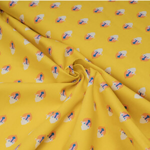 POPLIN MONKEY DREAMS YELLOW