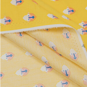 POPLIN MONKEY DREAMS YELLOW