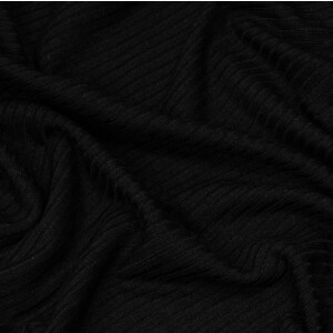 TENCEL DERBY RIBBED JERSEY BLACK