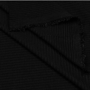 TENCEL DERBY RIBBED JERSEY BLACK