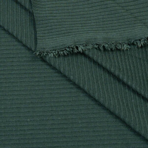 TENCEL DERBY RIBBED JERSEY DEEP GREEN