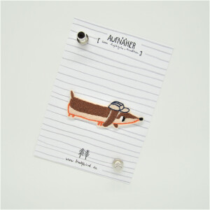 EMBROIDERED PATCH DACKEL DETLEF