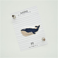 EMBROIDERED PATCH WHALE