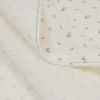 ORGANIC DOUBLE GAUZE TINY ROSE ECRU