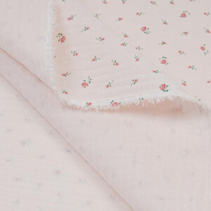ORGANIC DOUBLE GAUZE TINY ROSE PINK