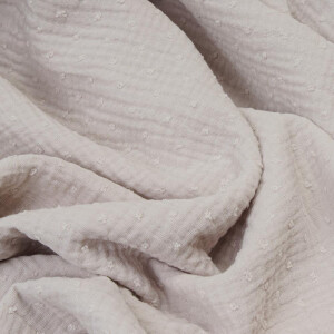 ORGANIC DOUBLE GAUZE PLUMETI LIGHT GREY