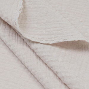 ORGANIC DOUBLE GAUZE PLUMETI LIGHT GREY