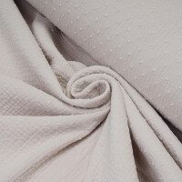 ORGANIC DOUBLE GAUZE PLUMETI LIGHT GREY