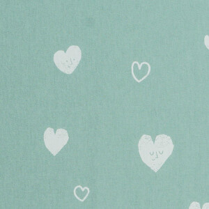 RUSTIC COTTON HEARTS AQUA