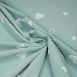 RUSTIC COTTON HEARTS AQUA