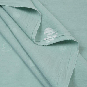 RUSTIC COTTON HEARTS AQUA