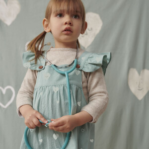 RUSTIC COTTON HEARTS AQUA