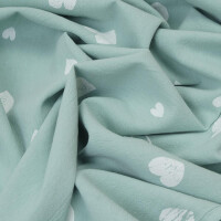 RUSTIC COTTON HEARTS AQUA