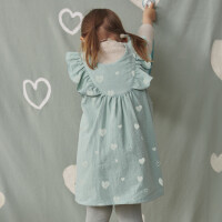 RUSTIC COTTON HEARTS AQUA