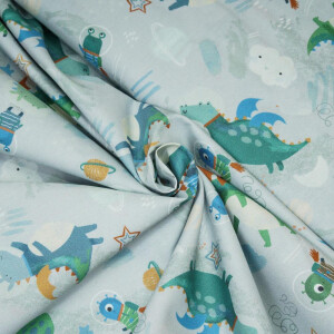 POPLIN ASTRO PALS LIGHT GREY