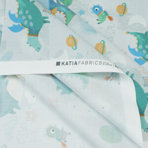 POPLIN ASTRO PALS LIGHT GREY
