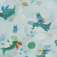 POPLIN ASTRO PALS LIGHT GREY