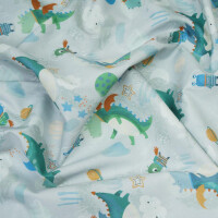POPLIN ASTRO PALS LIGHT GREY
