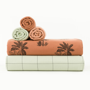 FRENCH TERRY PALM TREES PECAN BROWN