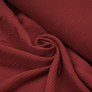 ORGANIC DOUBLE GAUZE BASIC CARDINAL RED