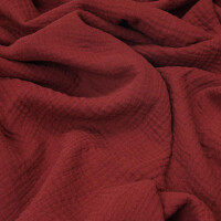 ORGANIC DOUBLE GAUZE BASIC CARDINAL RED