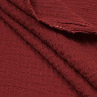 ORGANIC DOUBLE GAUZE BASIC CARDINAL RED