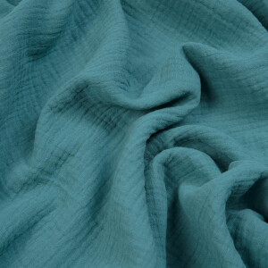 ORGANIC DOUBLE GAUZE BASIC MILKY BLUE