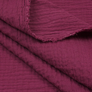 ORGANIC DOUBLE GAUZE BASIC CHERRY RED