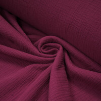 ORGANIC DOUBLE GAUZE BASIC CHERRY RED