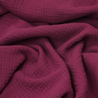 ORGANIC DOUBLE GAUZE BASIC CHERRY RED